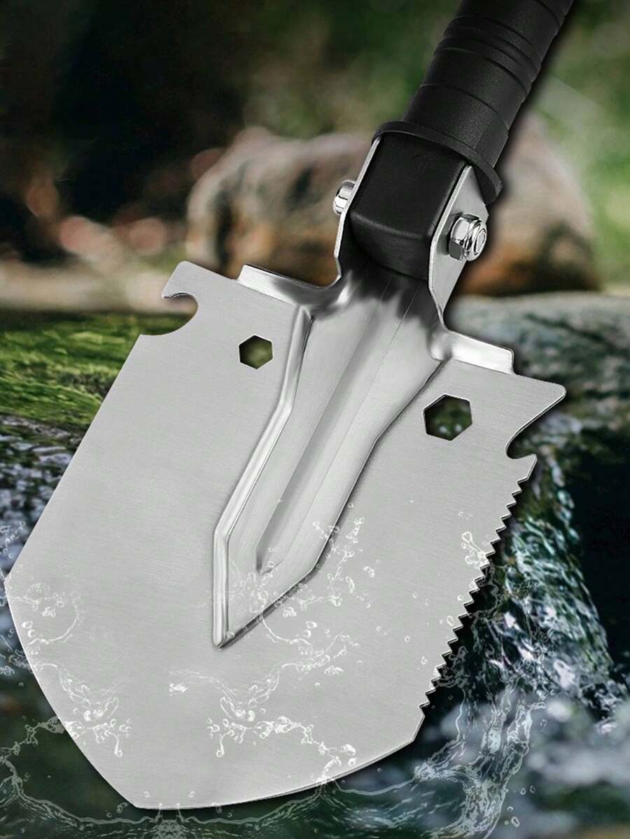 1pc Portable Lightweight Outdoor Mini Shovel Entrenching Tool For Camping, Hiking, Digging, Backpacking And Car Emergency - Multicolor - View 1