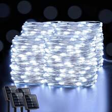 4入組8種模式太陽能燈串防水,用於派對節日裝飾燈 - 白色 - 查看 2