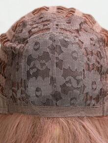 22英寸蓮花粉合成髮片,配有水波狀劉海,妝扮靚麗 - 藕粉色 - 查看 9