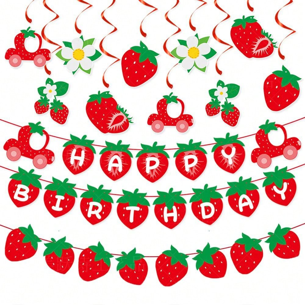 Temática Frutas Verano 9 Decoraciones Fresa Panal - Centro Mesa Cumpleaños, Baby  Shower, Tema Frutas Verano Centros Mesa Cumpleaños, image size:1000x1000