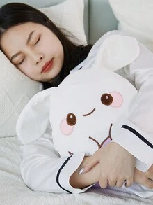 CozyWorld 1pc Purple Eggshell Rabbit Plush Pillow, Soft Filled Cartoon Animal Doll Sofa Chair Cushion - Purple - View 4