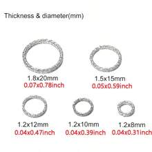 50-100pcs/Pack 8-20mm Flower Pattern Jump Rings Diy Jewelry Making Material - Open Ring - View 3