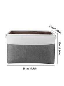 1/2/3入組無蓋玩具收納籃,可折疊大容量防水布收納箱,適用於宿舍,臥室,客廳,汽車收納 - 灰色-兩裝 - 查看 2