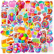 50/100pcs Candy Pattern Stickers, Waterproof Vinyl Sweet Dessert Ice Cream Cupcake Stickers For Laptop, Water Bottle, Skateboard, Teacher Rewards, Suitable For Students Of All Genders - Multicolor - View 13