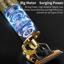 配有鋰電池 / 油頭推t9的便攜式電動剃須刀,附帶充電線 - 黑色 - 查看 7