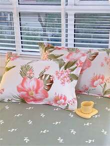 4pcs Floral Pattern Bedding Set, Including 1 Duvet Cover, 1 Flat Sheet, And 2 Pillowcases, Not Including Pillow Core, Modern Bedroom Linens - Multicolor - View 4