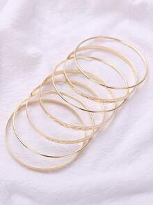 1 件女式復古幾何波西米亞手鍊,多層金屬手鐲,適合西方、風格衣服和珠寶配飾,適合表演或日常使用。 - 金色 - 查看 3