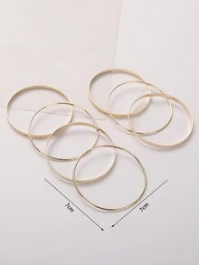 1 件女式復古幾何波西米亞手鍊,多層金屬手鐲,適合西方、風格衣服和珠寶配飾,適合表演或日常使用。 - 金色 - 查看 5