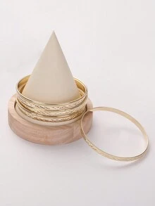 1 件女式復古幾何波西米亞手鍊,多層金屬手鐲,適合西方、風格衣服和珠寶配飾,適合表演或日常使用。 - 金色 - 查看 2