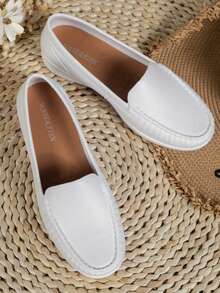 Women's Nurse Shoes, Thick Soft Bottom Flat Non-Slip Work Shoes, Comfortable Breathable All-Match Casual White Shoes For Spring And Summer - White - View 5