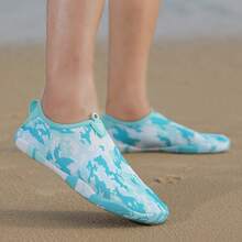 女式輕便運動型水鞋,快乾舒適的溪水鞋,適用於游泳、健身和遠足 - 藍白色 - 查看 6