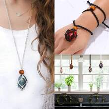 9入組水晶吊墜座,s/m/l可調式水晶座,網套水晶吊墜座,適用於diy珠寶製作工藝配件,項鍊繩,黑色/咖啡色/白色（9入組水晶網：3種顏色（黑色/咖啡色/純白色）*3種尺寸（大/中/小）） - 彩色 - 查看 6