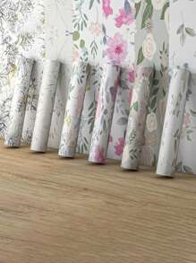 1片防水和防潮自粘壁紙客廳背景貼紙PVC耐磨和防刮牆貼紙 - 淡紫色 - 查看 3