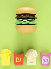 儿童游戏屋仿真玩具-汉堡包、迷你剧场 早餐汉堡薯条 仿真厨房玩具-仿真/食物（产品图片随机，以实物图片为准）食物，厨房玩具，厨房，食物，厨房玩具，玩具食物，我吃孩子，儿童游戏套装，毛毡食物，食物，厨房玩具，玩食物 - 9件套裝 - 查看 7