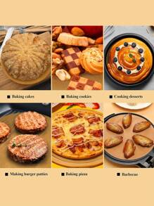 50/100/200 pezzi Carta da forno rotonda in pergamena, carta da forno rotonda antiaderente, carta per grigliare rotonda, carta oleata in silicone, carta per barbecue, per cuocere mini torte, separare torte surgelate, pizza, etc.