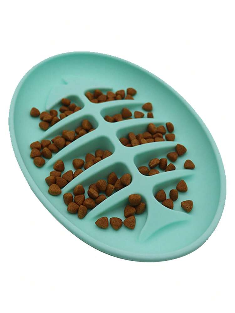 1pc Silicone Material Fish-Shaped Multi-Functional Slow Feeding Mat With Anti-Slip Suction Cup For Dog Eating, Suitable For All Seasons, Random Color - Multicolor - View 1