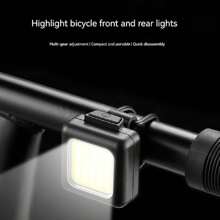 自行车夜行灯、山地车前灯、公路车灯、迷你警示尾灯、行驶信号灯、骑行装备 - 黑色 - 查看 2