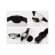 1200盧umen超亮6 Led頭燈,可調節頭帶,紅/白光設置和防水功能 - 黑色 - 查看 4