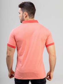 Men Polo Shirts - Màu Hồng  San hô - Xem 2