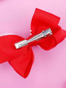 1入情人節女士2層髮帶夾，紅色愛心可愛鱷魚夾，女士頭髮飾品。 - 彩色 - 查看 4