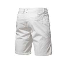 Bermudas Cargo Hombre Pantalones Cortos Algodón Alta Calidad - Blanco - Ver 5