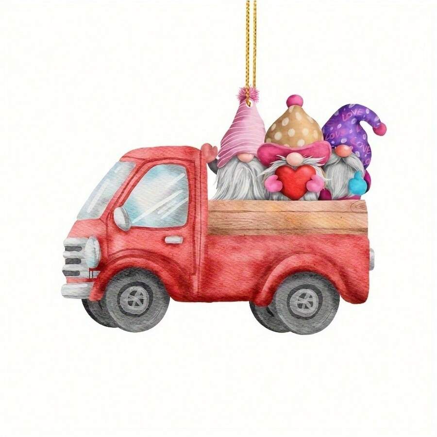 1pc Valentine'S Day Romantic Love Dwarf 2D Acrylic Holiday Pendant, Holiday Room Home Gift Decoration, Handheld Backpack Keychain Accessories Pendant - Multicolor - View 1