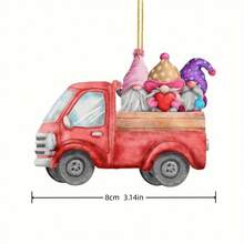 1pc Valentine'S Day Romantic Love Dwarf 2D Acrylic Holiday Pendant, Holiday Room Home Gift Decoration, Handheld Backpack Keychain Accessories Pendant - Multicolor - View 2