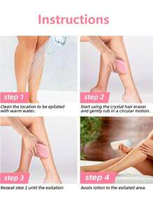 1入神奇除毛器,適用於男女背部手臂和腿部,可重複使用和清洗,無痛去角質脫毛裝置,比基尼修剪器,便攜式除毛器,個人清潔和腿部美容工具 - 粉色 - 查看 6