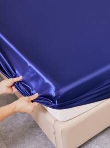 Juego de cama de 4 piezas que incluye 1 sábana plana, 1 sábana ajustable y 2 fundas de almohada en tela de denier de unicolor para la habitación (sin núcleo de almohada)