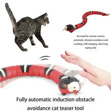 1只usb可充電互動式貓玩具-不斷的樂趣和鍛煉,讓你的貓友永遠都快樂 - 紅色 - 查看 1