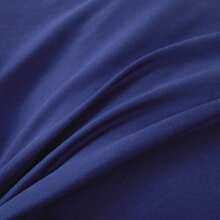 3入組/套素色被套（1入組被套和2入組枕套）簡約滌綸家居床上用品套裝 - 藏蓝色 - 查看 4