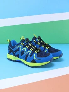 女式戶外運動徒步鞋時尚休閒低筒靴 - 寶藍色 - 查看 2