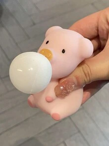 1pc Pink Pig Shaped Bubble Pop Stress Relief Toy, Cute Little Toy For Pressure Relief,Cartoon Animals Funny DecompressionPink Pig Spit Bubble Toys - Multicolor - View 5