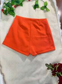 Women Shorts - Orange - View 2