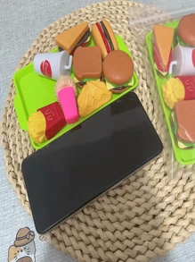 儿童游戏屋仿真玩具-汉堡包、迷你剧场 早餐汉堡薯条 仿真厨房玩具-仿真/食物（产品图片随机，以实物图片为准）食物，厨房玩具，厨房，食物，厨房玩具，玩具食物，我吃孩子，儿童游戏套装，毛毡食物，食物，厨房玩具，玩食物 - 9件套裝 - 查看 5