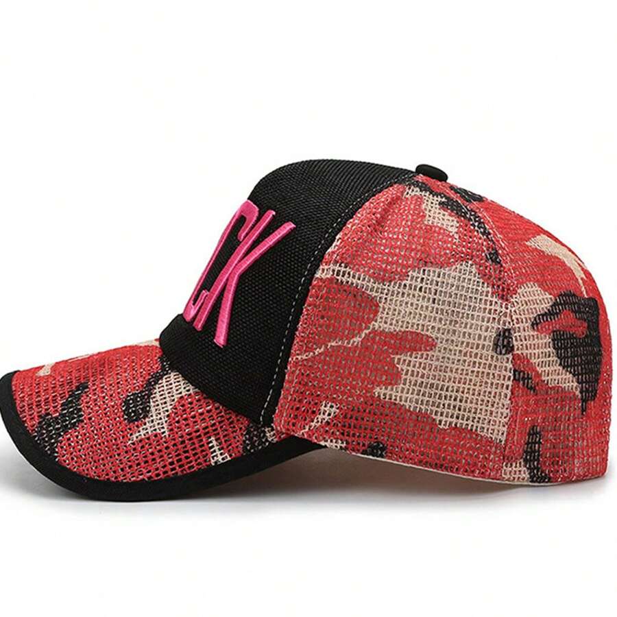 1pc Women's Embroidered Baseball Cap, Stylish Sun Hat With Breathable
