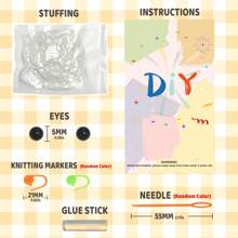 Diy紅狐狸編織套件,配有逐步視頻教程,適合初學者使用的針織動物套件,並附有鉤針娃娃可愛動物編織織物套件,作為節日和生日派對用品的創意禮物,藝術和手工藝品家飾 - 彩色 - 查看 2