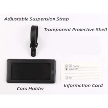 1pc National Flag Luggage Tag Name Tag With Creative Pvc 3d Relief Airline Boarding Pass Design, Portable Travel Accessory For Men And Women's Luggage, Carry-On Bag, Id Address Identifier - Multicolor - View 3