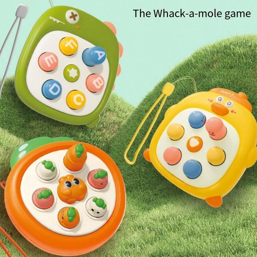 1pc Carrot Whack A Mole Push & Pull Game Toy For Baby Toddler Early
