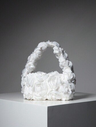 Elegant Rose Pattern Clutch Bag For Banquet, Wedding Party Handbag, Sweet Lady Wallet, Valentine'S Day Women'S Gift (Random Pattern) Valentines