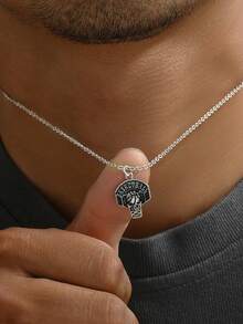 1pc Men's Basketball Hoop Pendant Necklace - Men's Basketball Hoop Pendant Necklace - View 3