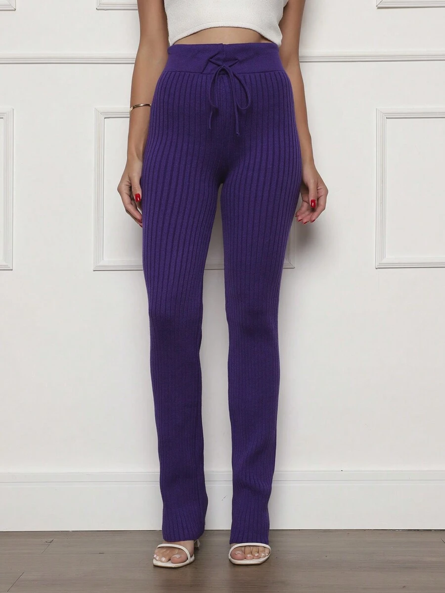 Women Pants - 紫色 - 查看 1