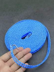 1PC Clothes Drying Rope, Drying Quilt Covers, Balcony Windproof And Anti Slip Fabric Rope, Freely Punching Indoor And Outdoor Clothes Hanging Rope - Green - View 2