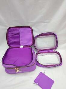 Toiletry Bags - 玫紅色 - 查看 2