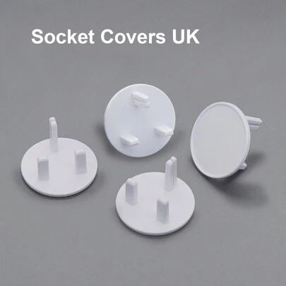 20pcs UK Plug Socket Covers, Child Baby Safety Electrical Outlet Plugs For UK Sockets