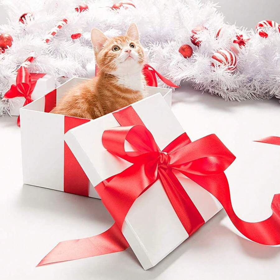 1卷聚酯帶帶,用於婚禮,花環,花束包裝,禮品包裝和其他diy手工藝品 - 紅色 - 查看 1