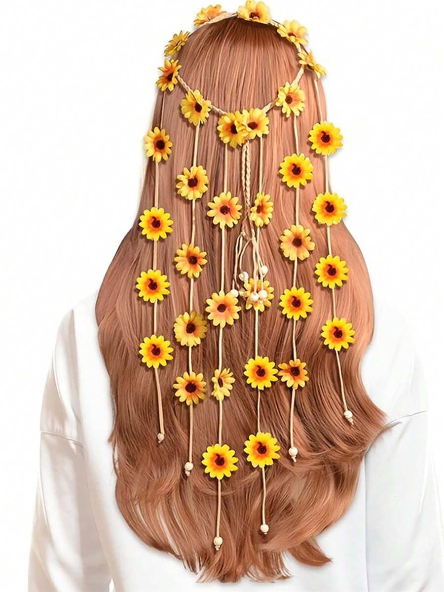 1個兒童雛菊裝飾頭箍 - 黃色 - 查看 1