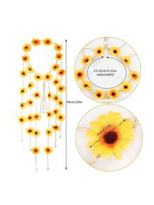 1個兒童雛菊裝飾頭箍 - 黃色 - 查看 2