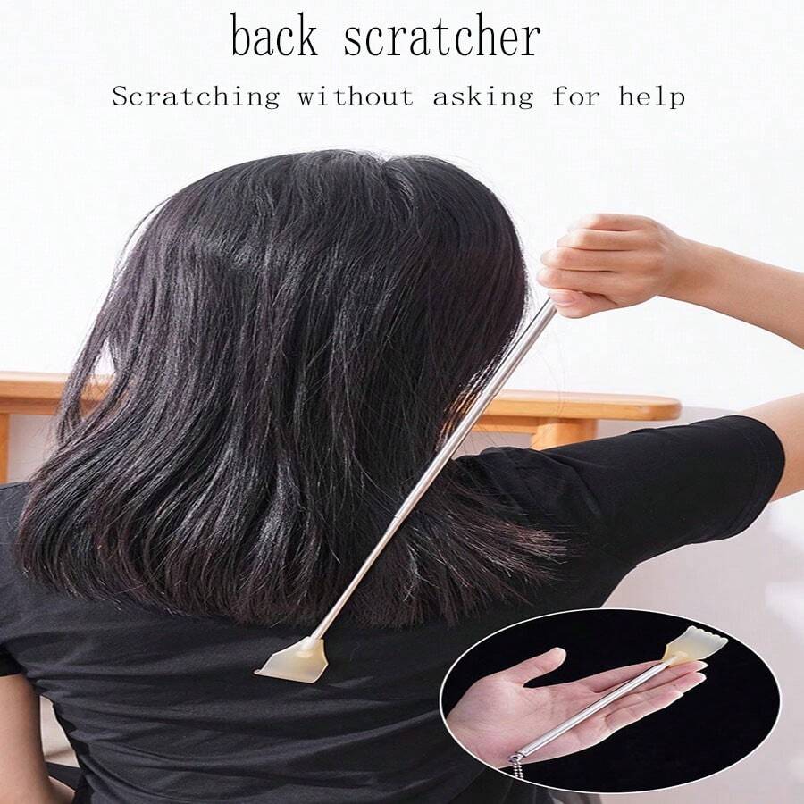 Retractable Stainless Steel Back Scratcher, Grooming Tool For Elderly