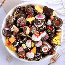 XIANG YU 模擬食物玩具幸運袋蛋糕糖果奶油矽膠手機殼配件,diy樹脂裝飾 - 多色 - 查看 6